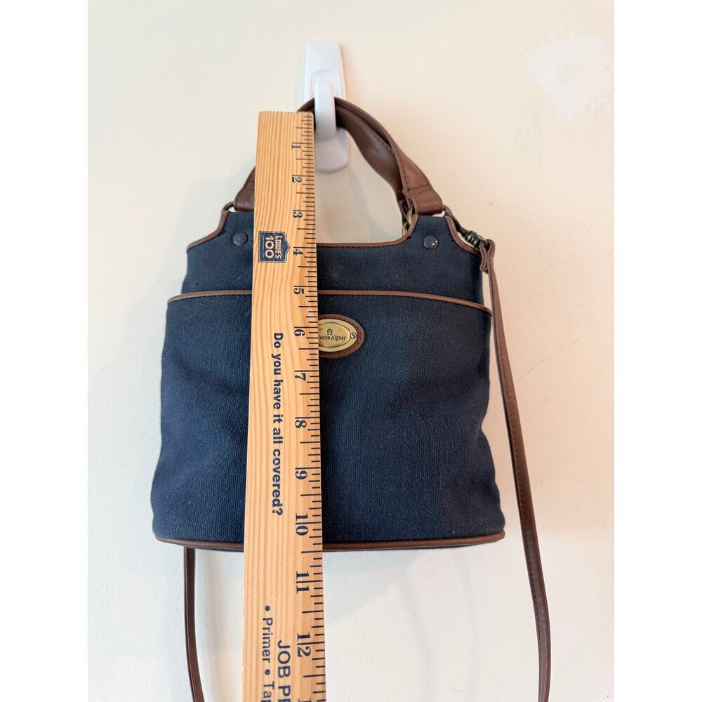 Etienne Aigner Crossbody Bag Women's Blue Detachable Strap Lightweight Leather - Picture 7 of 11